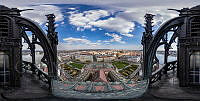 360 fokos panorámakép az Országház tetejéről, 2021