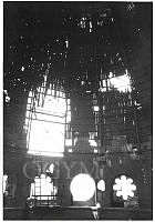 A Budapest ostromakor megsérült Országház kupolájának belseje, 1945