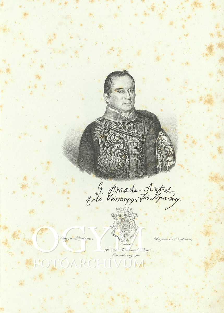 Amade Antal Zala vármegye főispán portré, 1836