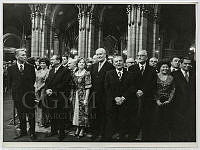 Magyar politikusok a Szent Korona és a koronázási jelvények ünnepélyes átadásán, az Országház kupolacsarnokában, 1978